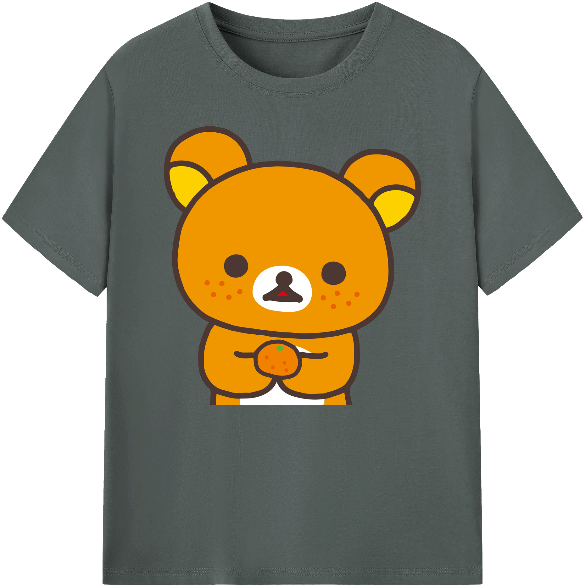 （画像用） リラックマ リラックマ キイロイトリ Rilakkuma Korilakkuma Kiiroitori 綿100％ メンズ半袖Tシャツ｜肌触りやわらか＆通気性